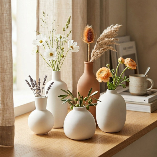 Porcelain Vase Set 5 Pcs